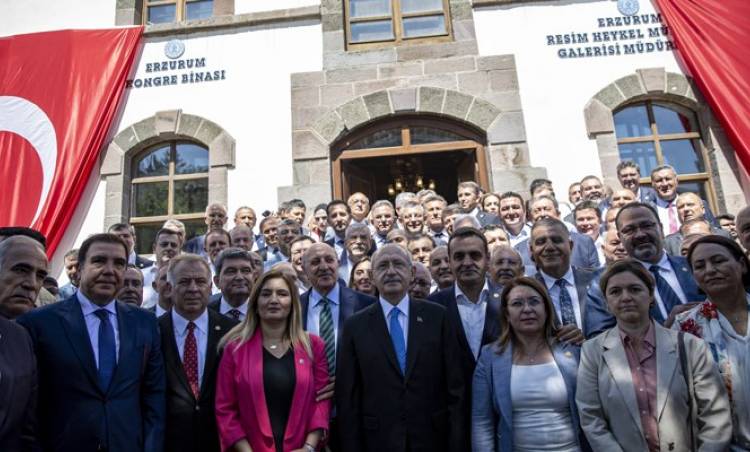 CHP Genel Başkanı Kemal Kılıçdaroğlu ve 120 milletvekili Erzurum'da